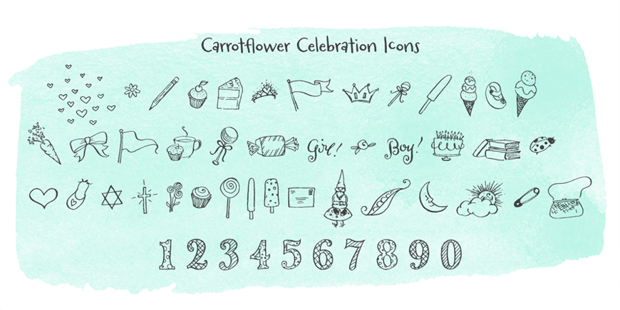 Carrotflower Celebration Icons