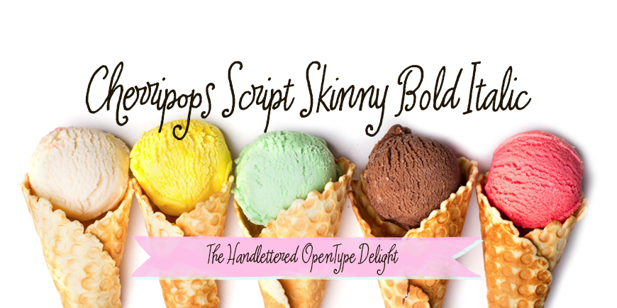 Cherripops Script Skinny Bold Italic